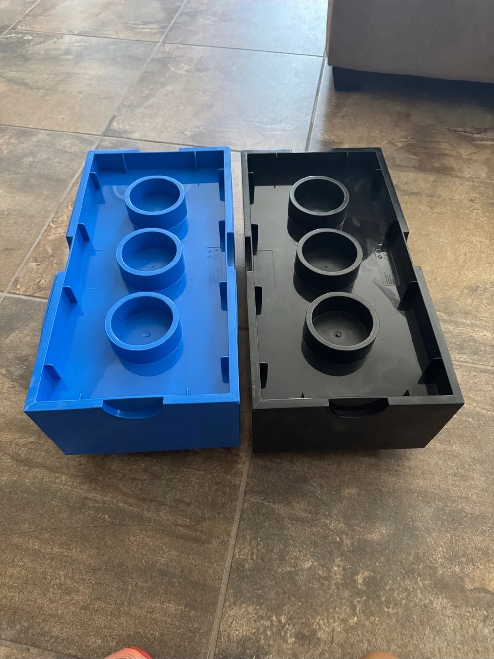 Lego Large Brick Storage Boxes - Blue and Black